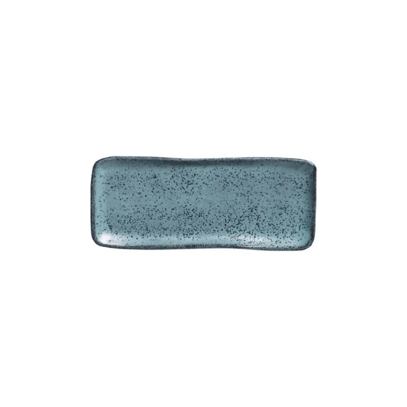 Stoneware Night Sky Organic Rectangular Platter - Diam. 8.66 x 3.74" - Pack of 12 Stoneware Night Sky Organic Rectangular Platter - Diam. 8.66 x 3.74" - Pack of 12