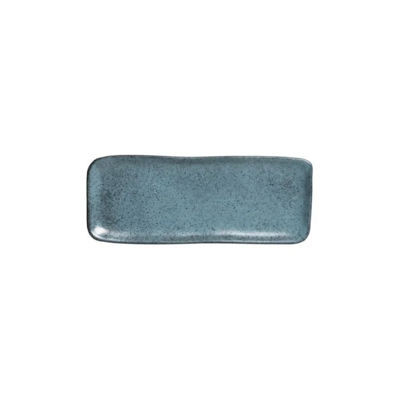 Stoneware Night Sky Organic Rectangular Platter Medium - Diam. 12.99 x 5.12" - Pack of 12 Stoneware Night Sky Organic Rectangular Platter Medium - Diam. 12.99 x 5.12" - Pack of 12