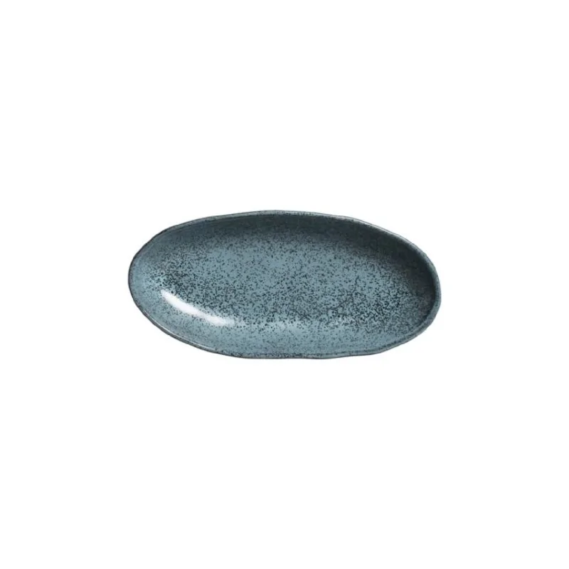 Stoneware Night Sky Organic Deep Oval Platter Large - Diam. 12.6 x 6.3" - Pack of 12 Stoneware Night Sky Organic Deep Oval Platter Large - Diam. 12.6 x 6.3" - Pack of 12
