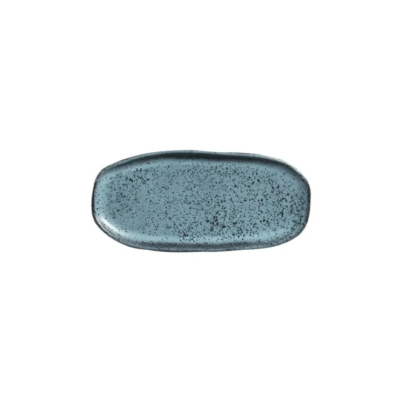 Stoneware Night Sky Organic Shallow Oval Platter - Diam. 9.06 x 4.33" - Pack of 12 Stoneware Night Sky Organic Shallow Oval Platter - Diam. 9.06 x 4.33" - Pack of 12