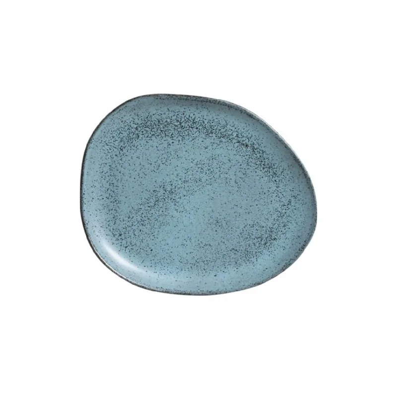 Stoneware Night Sky Organic Oval Dinner Plate - Diam. 12.2" - Pack of 12 Stoneware Night Sky Organic Oval Dinner Plate - Diam. 12.2" - Pack of 12