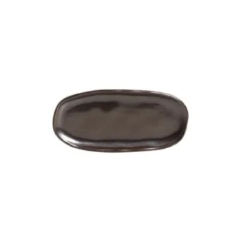 Stoneware Metallica Organic Shallow Oval Platter - Diam. 6.5 x 3.15" - Pack of 12