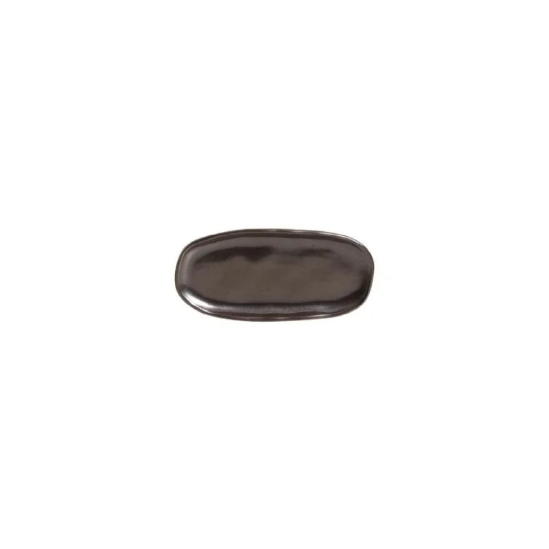 Stoneware Metallica Organic Shallow Oval Platter - Diam. 6.5 x 3.15" - Pack of 12 Stoneware Metallica Organic Shallow Oval Platter - Diam. 6.5 x 3.15" - Pack of 12