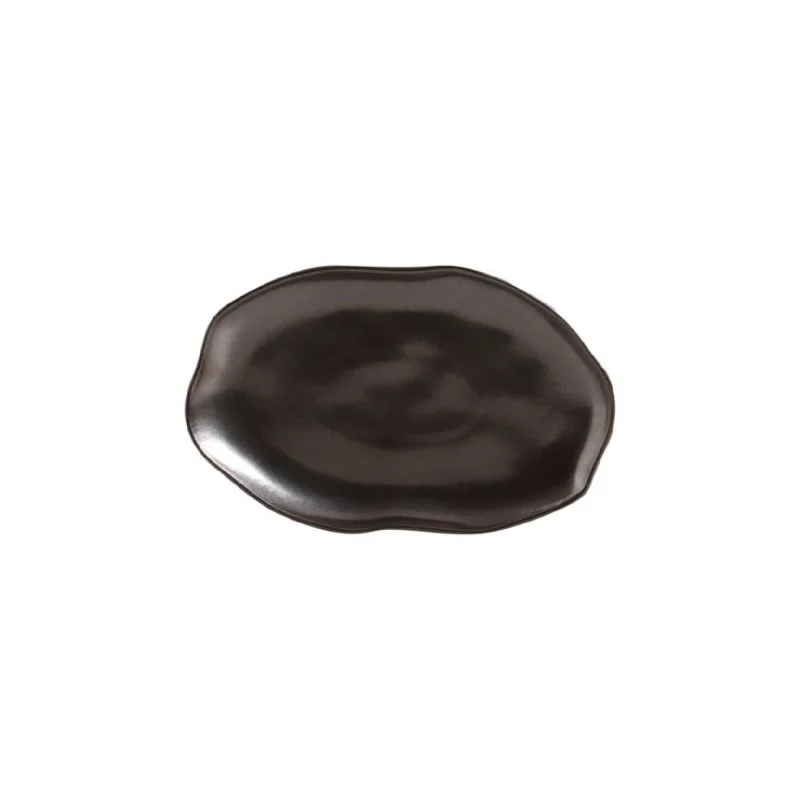 Stoneware Metallica Shallow Oval Platter Medium Bio - Diam. 11.81 x 7.87" - Pack of 12 Stoneware Metallica Shallow Oval Platter Medium Bio - Diam. 11.81 x 7.87" - Pack of 12
