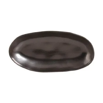 Stoneware Metallica Organic Deep Oval Platter Large - Diam. 12.6 x 6.3" - Pack of 12