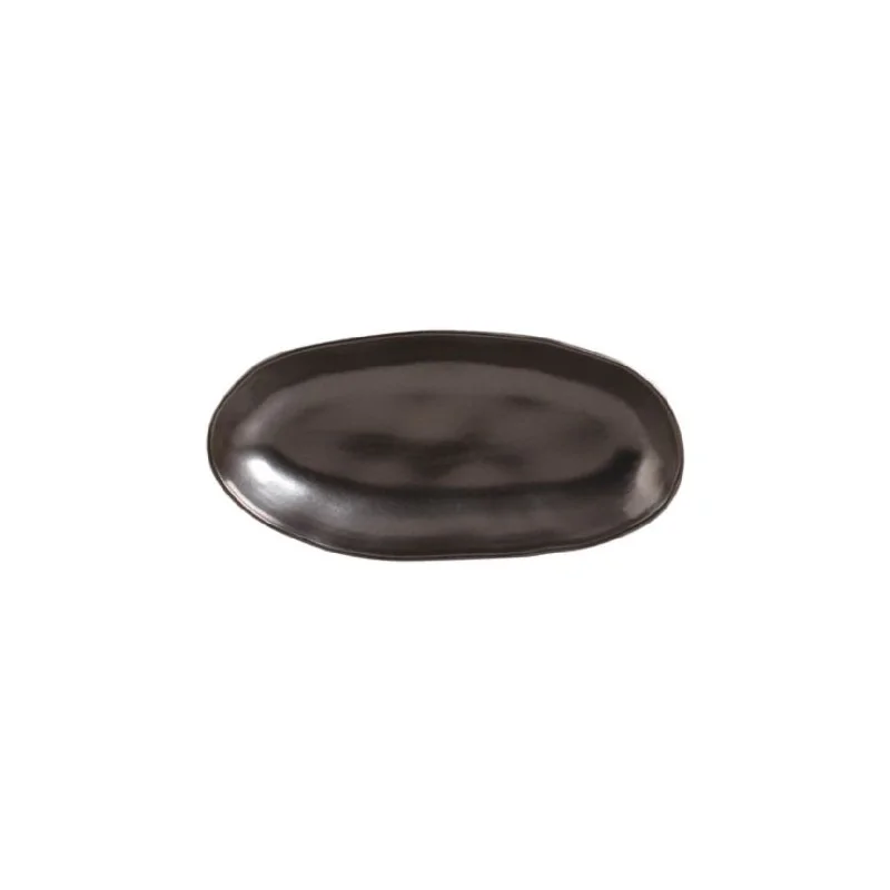 Stoneware Metallica Organic Deep Oval Platter Large - Diam. 12.6 x 6.3" - Pack of 12 Stoneware Metallica Organic Deep Oval Platter Large - Diam. 12.6 x 6.3" - Pack of 12