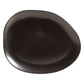 Stoneware Metallica Organic Oval Dinner Plate - Diam. 12.2" - Pack of 12