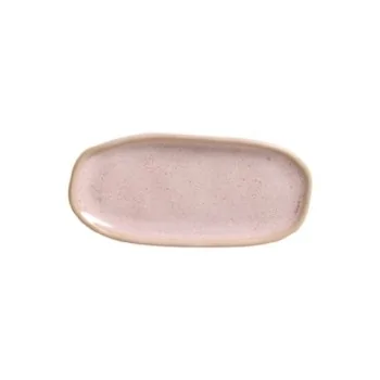 Stoneware Litchi Organic Shallow Oval Platter - Diam. 6.5 x 3.15" - Pack of 12