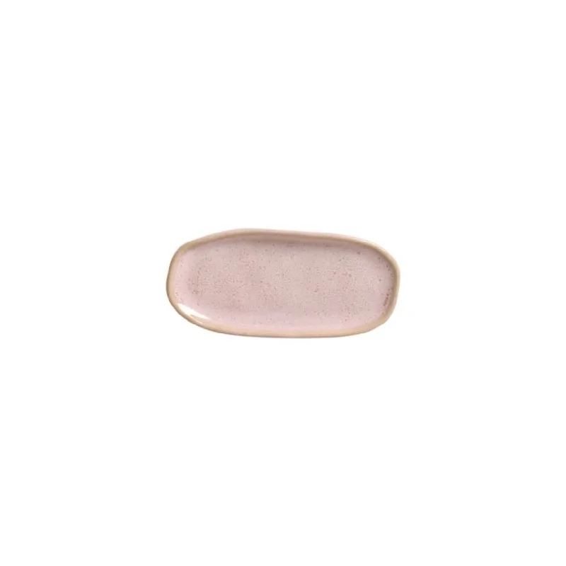 Stoneware Litchi Organic Shallow Oval Platter - Diam. 6.5 x 3.15" - Pack of 12