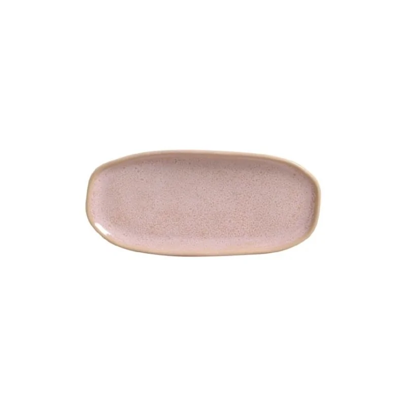 Stoneware Litchi Organic Shallow Oval Platter - Diam. 9.06 x 4.33" - Pack of 12 Stoneware Litchi Organic Shallow Oval Platter - Diam. 9.06 x 4.33" - Pack of 12