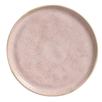 Stoneware Litchi Linhas Dessert Plate - Diam. 8.46" - Pack of 12
