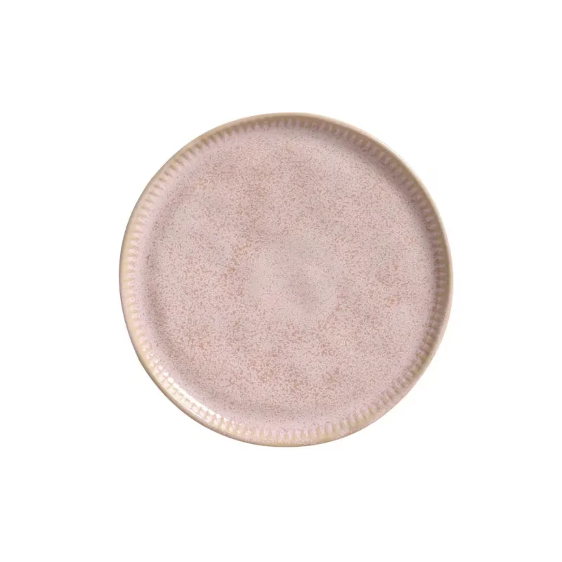 Stoneware Litchi Linhas Dessert Plate - Diam. 8.46" - Pack of 12