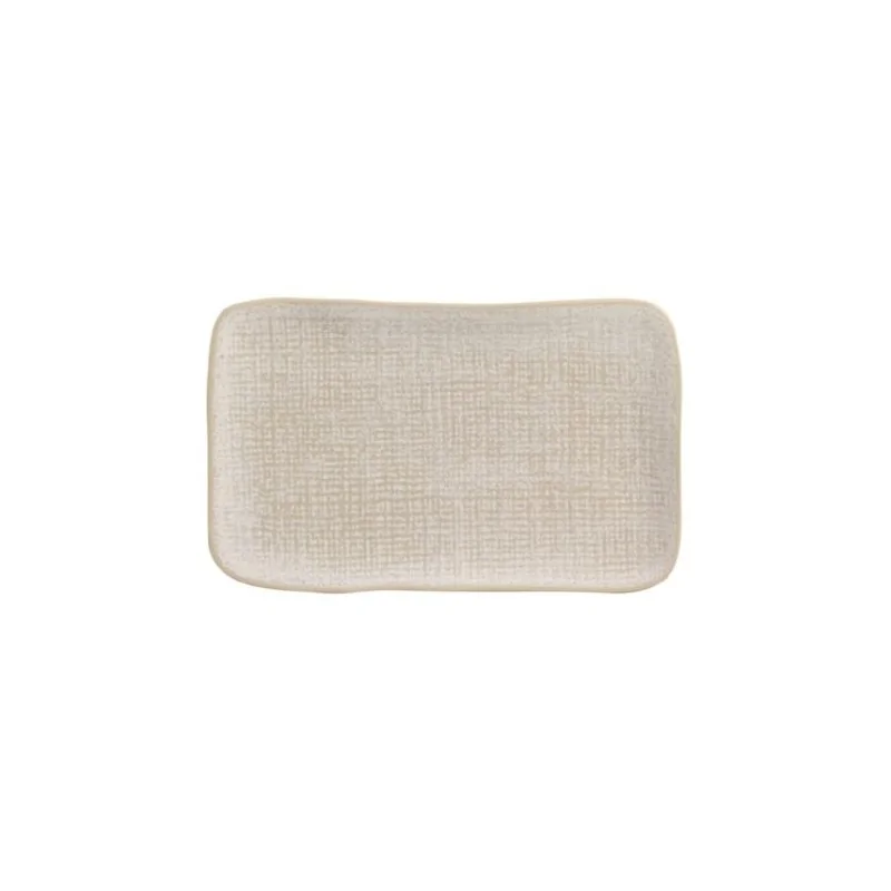 Stoneware Latte Rectangular Platter Medium Juta - Diam. 10.63 x 6.3" - Pack of 12 Stoneware Latte Rectangular Platter Medium Juta - Diam. 10.63 x 6.3" - Pack of 12