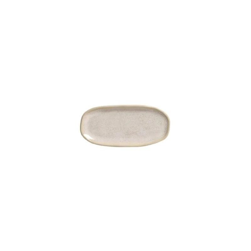Stoneware Latte Organic Shallow Oval Platter - Diam. 6.5 x 3.15" - Pack of 12 Stoneware Latte Organic Shallow Oval Platter - Diam. 6.5 x 3.15" - Pack of 12