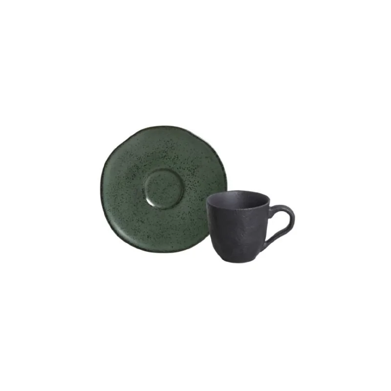 Stoneware Greenery Organic Coffee Cup & Organic Saucer - Pack of 12 Stoneware Greenery Organic Coffee Cup & Organic Saucer - Pack of 12