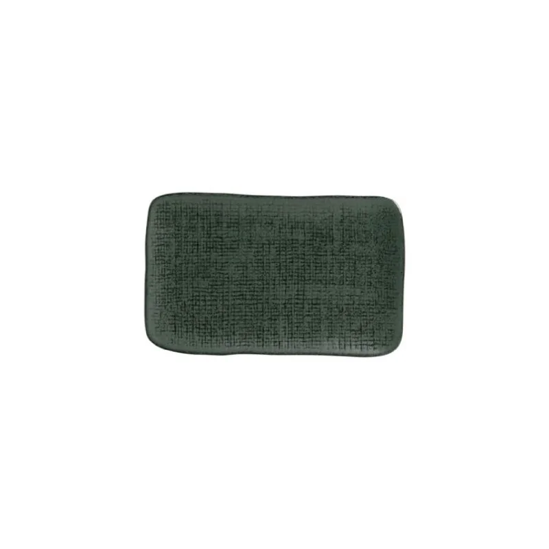 Stoneware Greenery Rectangular Platter Medium Juta - Diam. 10.63 x 6.3" - Pack of 12 Stoneware Greenery Rectangular Platter Medium Juta - Diam. 10.63 x 6.3" - Pack of 12
