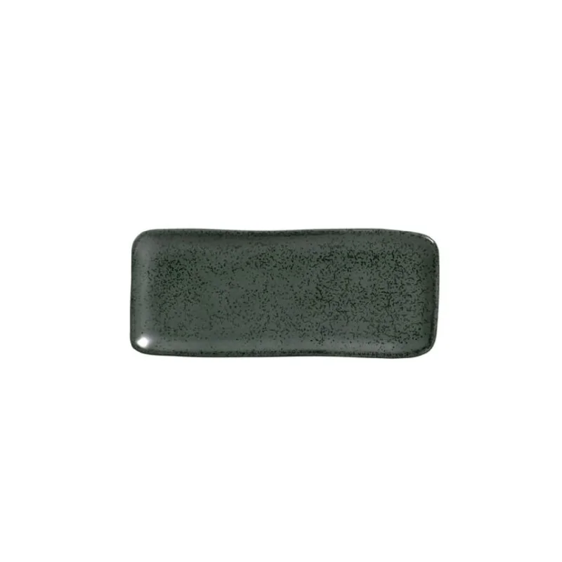 Stoneware Greenery Organic Rectangular Platter - Diam. 8.66 x 3.74" - Pack of 12 Stoneware Greenery Organic Rectangular Platter - Diam. 8.66 x 3.74" - Pack of 12
