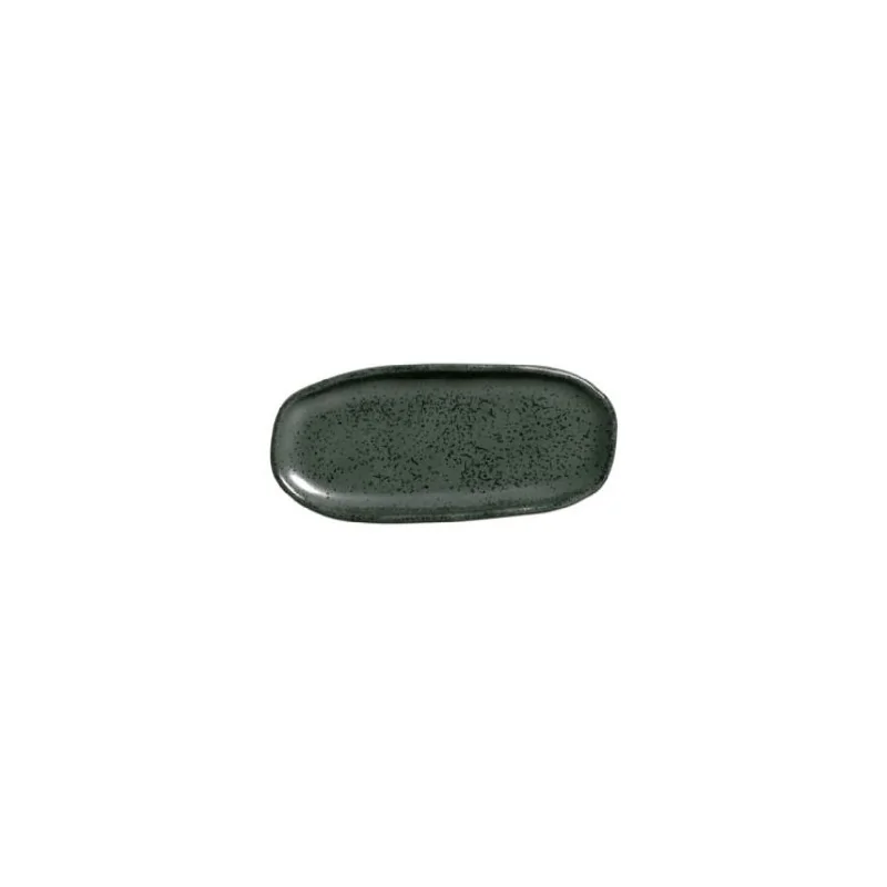 Stoneware Greenery Organic Shallow Oval Platter - Diam. 6.5 x 3.15" - Pack of 12