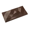 Thermoformed Polycarbonate Chocolate Tablet Mold - Brilliant - 3 cavity - 157 mm x 77.5 mm x h 9.1 mm - 100gr