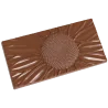 Thermoformed Polycarbonate Sunflower Chocolate Tablet Mold - 3 cavity - 140 mm x 70 mm x h 9.3 mm -80gr