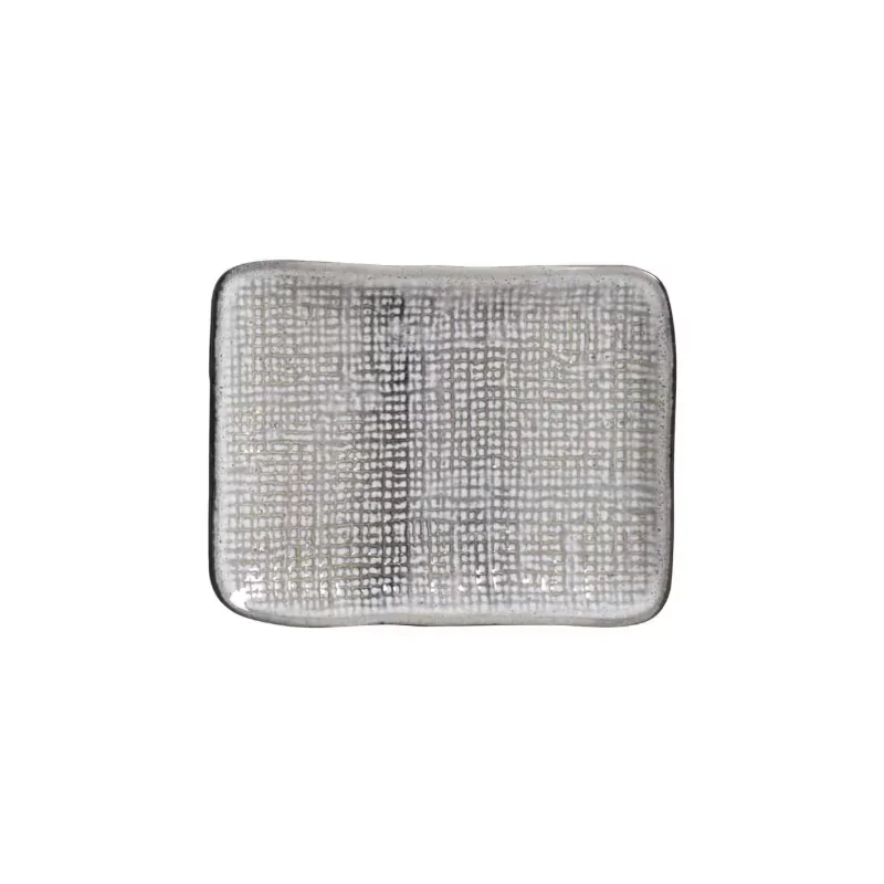 Stoneware Dust Rectangular Platter Juta - Diam. 7.08 x 5.51" - Pack of 12