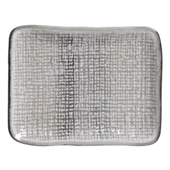 Stoneware Dust Rectangular Platter Medium Juta - Diam. 10.63 x 6.3" - Pack of 12