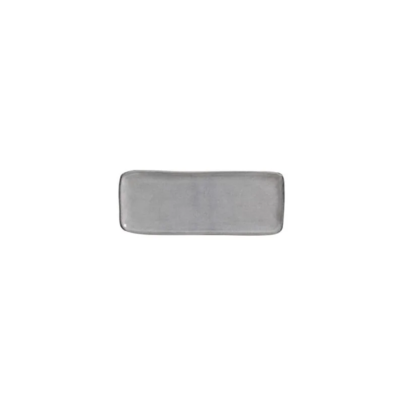 Stoneware Dust Organic Rectangular Platter - Diam. 8.66 x 3.74" - Pack of 12