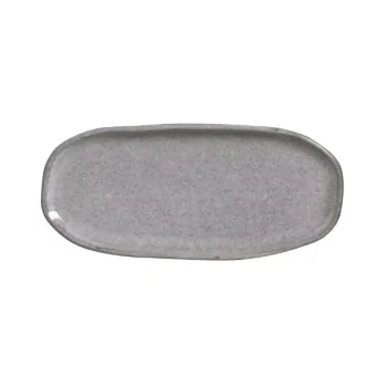 Stoneware Dust Organic Shallow Oval Platter - Diam. 9.06 x 4.33" - Pack of 12