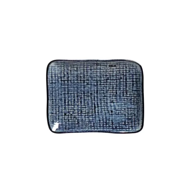 Stoneware Denim Rectangular Platter Juta - Diam. 7.08 x 5.51" - Pack of 12 Stoneware Denim Rectangular Platter Juta - Diam. 7.08 x 5.51" - Pack of 12