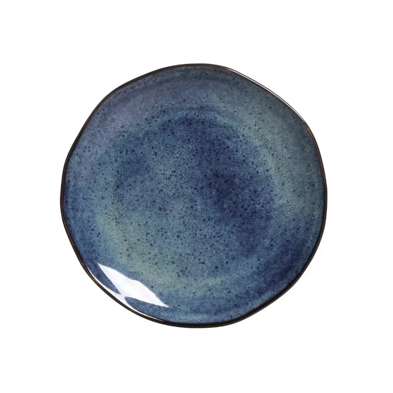 Stoneware Denim Organic Dessert Plate - Diam. 7.68" - Pack of 12 Stoneware Denim Organic Dessert Plate - Diam. 7.68" - Pack of 12