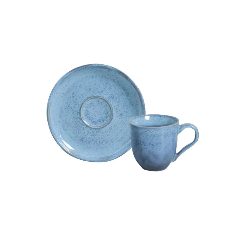 Stoneware Breeze Organic Coffee Cup & Bio Saucer - Pack of 12 Stoneware Breeze Organic Coffee Cup & Bio Saucer - Pack of 12