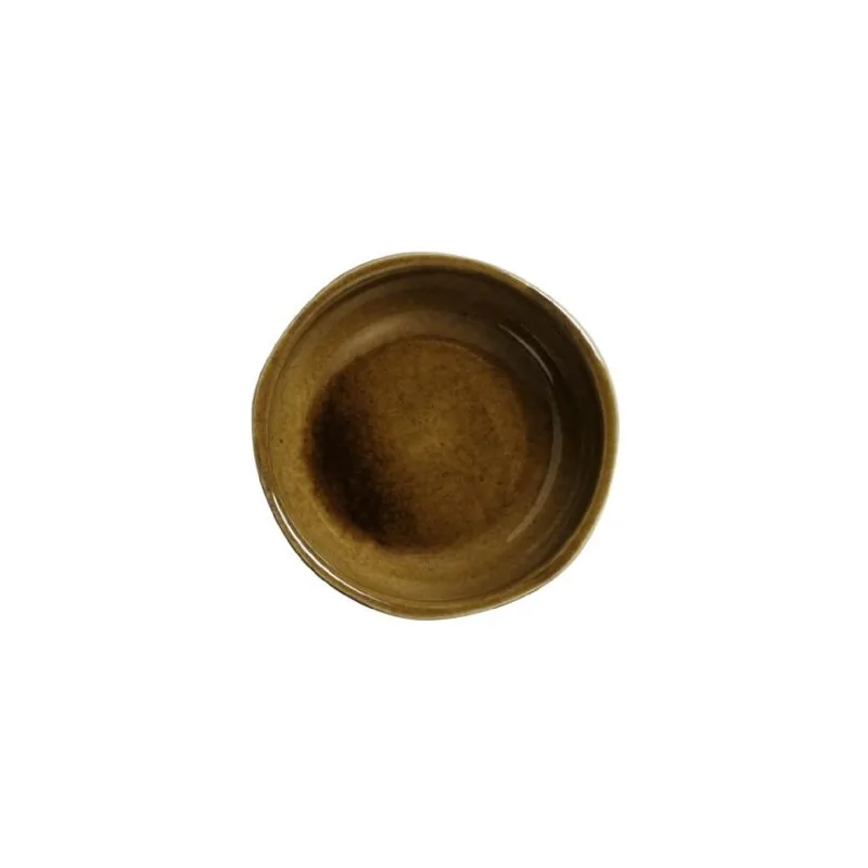 Stoneware Amber Organic Ramekin - Diam. 3.54 x 1.18" - Pack of 12 Stoneware Amber Organic Ramekin - Diam. 3.54 x 1.18" - Pack of 12