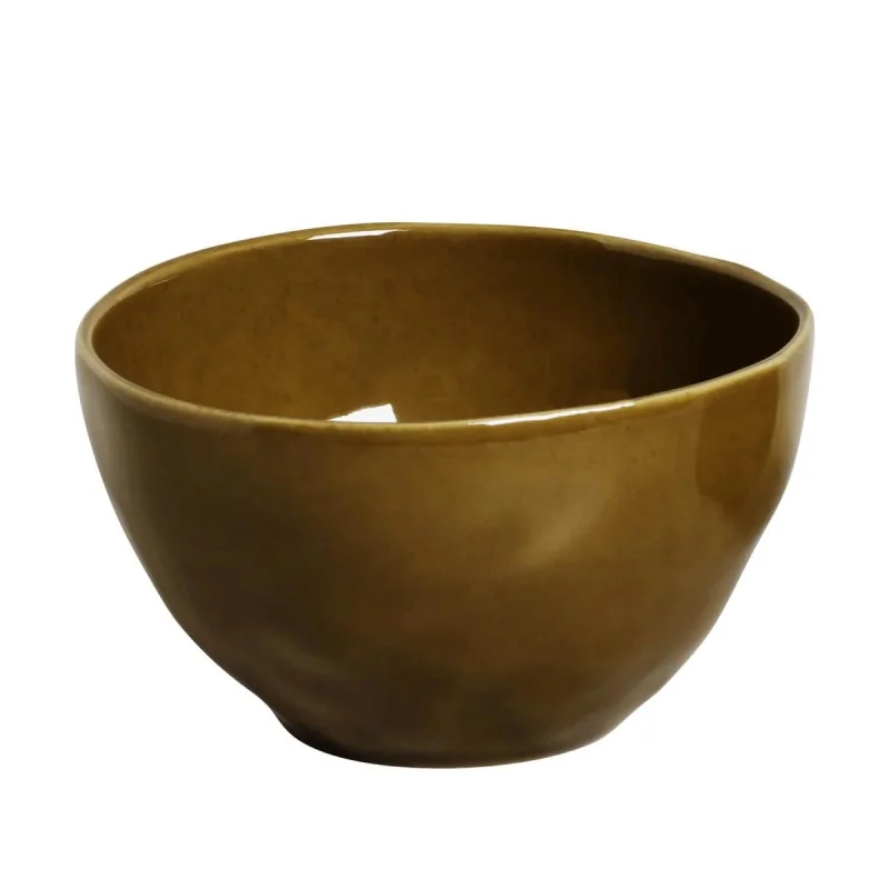 Stoneware Amber Organic Bowl - Diam. 5.24" - Pack of 12 Stoneware Amber Organic Bowl - Diam. 5.24" - Pack of 12