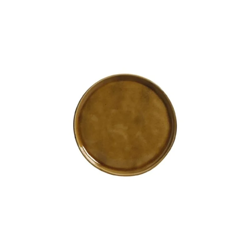 Stoneware Amber Bread Plate - Diam. 6.1 x 0.63" - Pack of 12 Stoneware Amber Bread Plate - Diam. 6.1 x 0.63" - Pack of 12