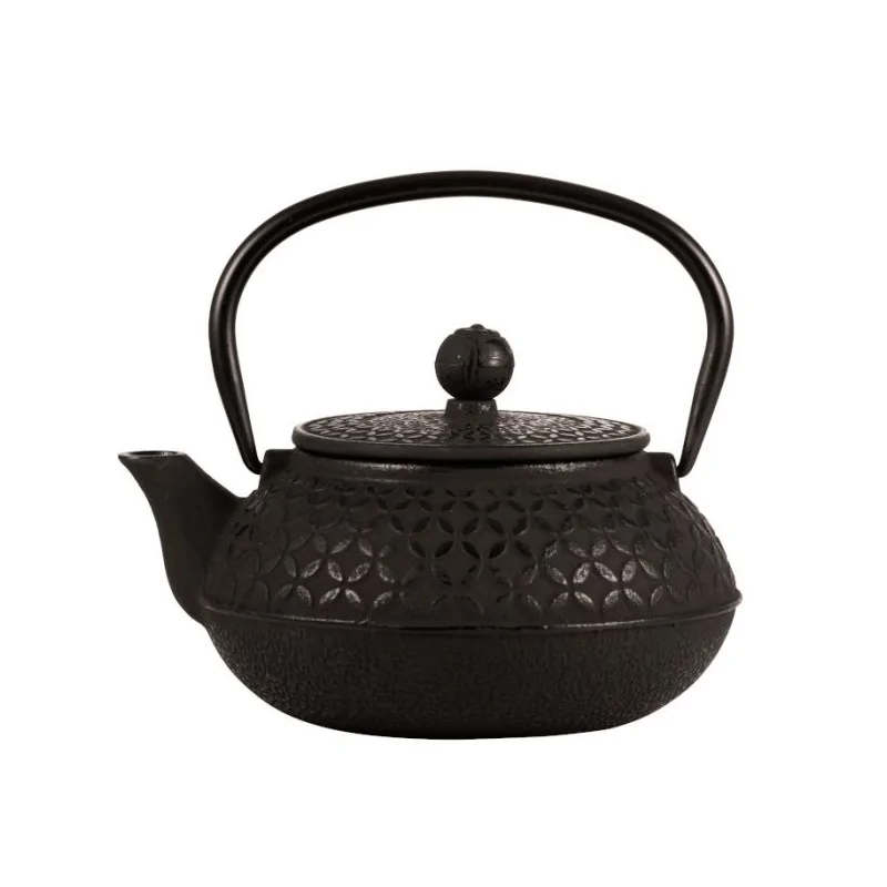 Japanese teapot with stainless steel infuser - Ghisa smaltata - 1 lt - Set of 6