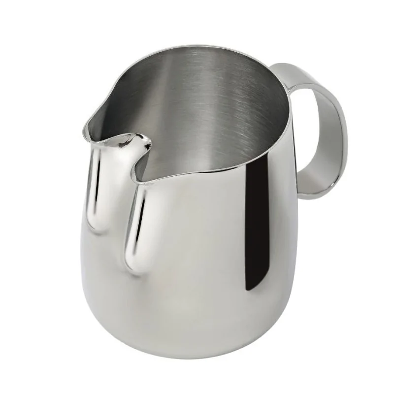 Cappuccino Jug Split "Revolution" Collection with two parallel spouts - Stainless Steel 18/10 - 3 cups - 30 cl