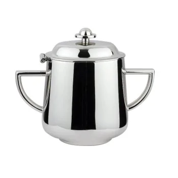 Hinged lid sugar bowl with 2 handles "Impero" Collection - Stainless steel 18/10 - gr 150