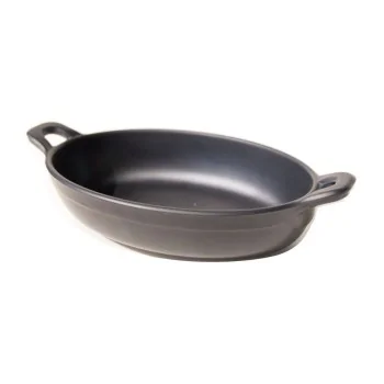 Oval Mini Frying-Melamine Pan - 120 x 80 mm H: 37 - Set of 12