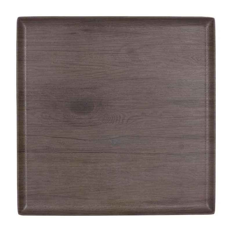 Oak Wodeen Finish Melamine Platter - 300 x 300 mm H: 18 - Set of 6