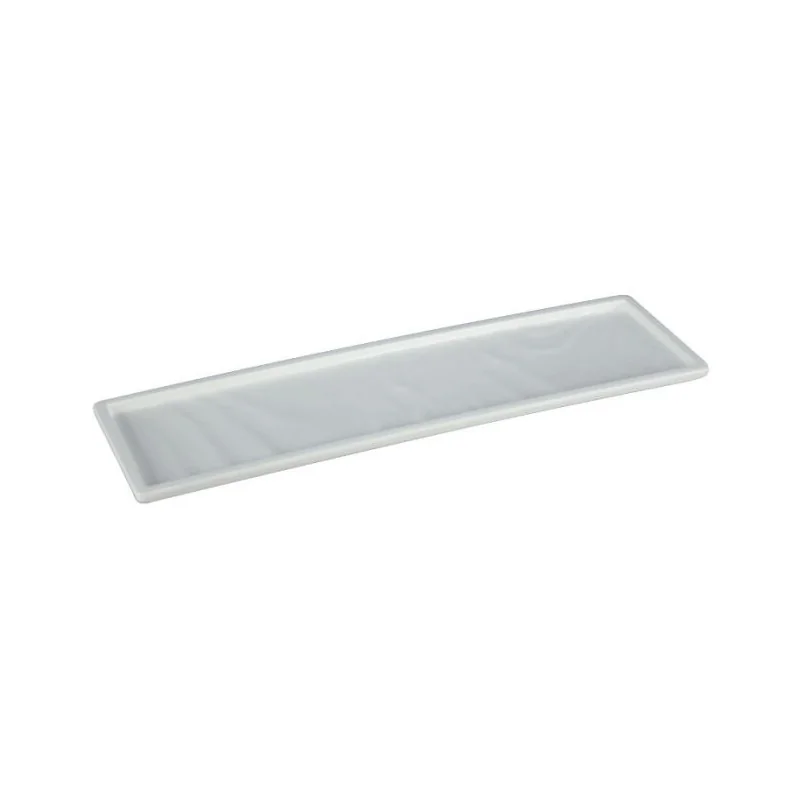 Narrow Rectangular White Melamine Tray "Taiji" - 355 x 101 x 21 mm - Set of 6 Narrow Rectangular White Melamine Tray "Taiji" - 355 x 101 x 21 mm - Set of 6