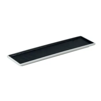 Narrow Rectangular Black Melamine Tray "Taiji" - 355 x 101 x 21 mm - Set of 6