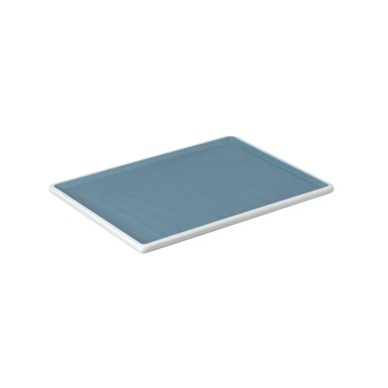Rectangular Blue Melamine Tray "Taiji" - 304 x 219 x 21 mm - Set of 4 Rectangular Blue Melamine Tray "Taiji" - 304 x 219 x 21 mm - Set of 4