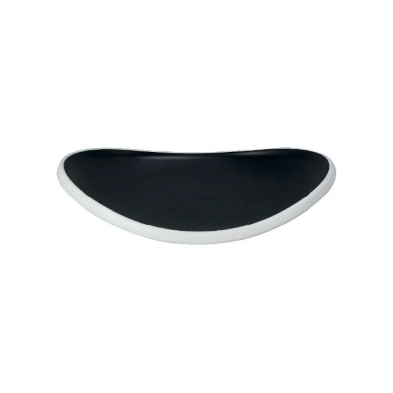 Curved Oval Black Melamine Tray "Taiji" - 280 x 209 x 51 mm - Set of 4