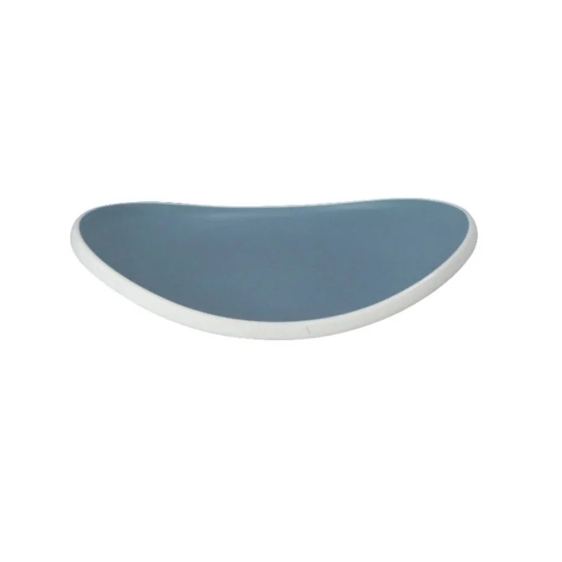Curved Oval Blue Melamine Tray "Taiji" - 280 x 209 x 51 mm - Set of 4
