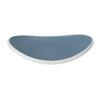 Curved Oval Blue Melamine Tray "Taiji" - 229 x 171 x 41 mm - Set of 6