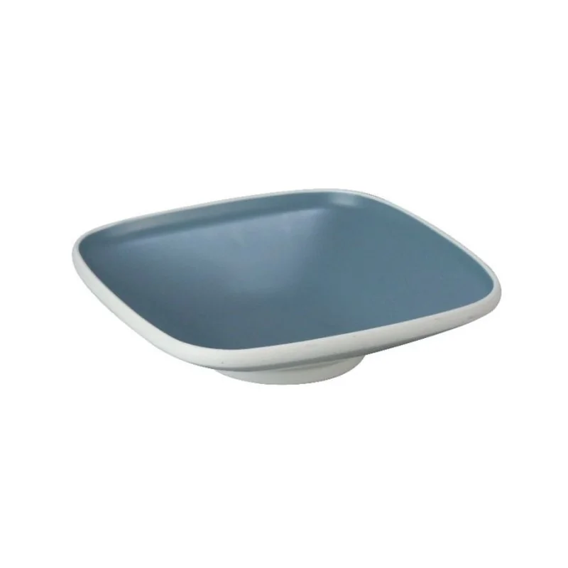 Deep Square Blue Melamine Plate "Taiji" - 250 x 250 x 64 mm - Set of 6 Deep Square Blue Melamine Plate "Taiji" - 250 x 250 x 64 mm - Set of 6