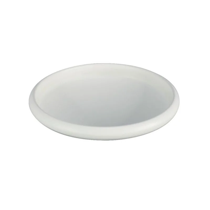 Deep Round White Melamine Plate "Taiji" - 220 x 220 x 55 mm - Set of 6