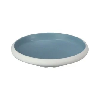 Deep Round Blue Melamine Plate "Taiji" - 245 x 245 x 60 mm - Set of 4