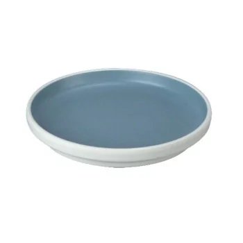 Round Blue Melamine Plate "Taiji" - 240 x 240 x 34 mm - Set of 4