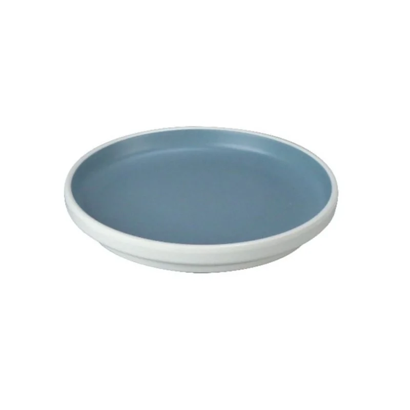 Round Blue Melamine Plate "Taiji" - 240 x 240 x 34 mm - Set of 4 Round Blue Melamine Plate "Taiji" - 240 x 240 x 34 mm - Set of 4